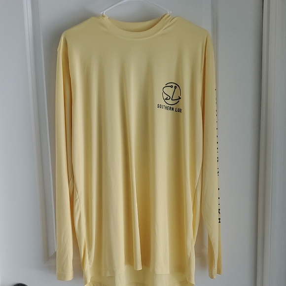 Yellow Long Sleeve Tee with Crew Neck - Picture 1 of 4